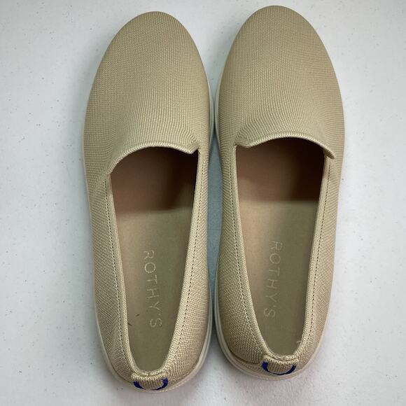Rothy’s Men’s Size 14 Shoes New Without Tags Tan The Original Slip On Sneaker - Picture 4 of 9